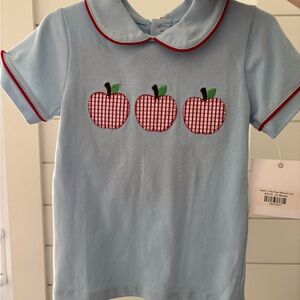 Apple a Day Embroidered Bloomers Set Boy NWT 24m